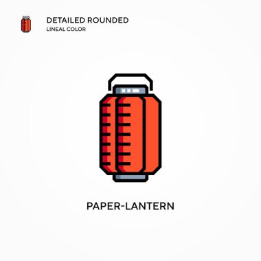 Kağıt fener vektör simgesi. Modern vektör illüstrasyon kavramları. Düzenlemesi ve kişiselleştirmesi kolay.