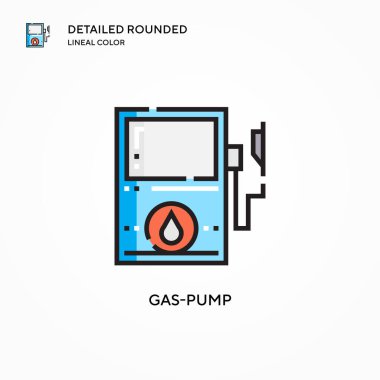 Gaz pompası vektör simgesi. Modern vektör illüstrasyon kavramları. Düzenlemesi ve kişiselleştirmesi kolay.