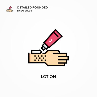 Losyon vektör simgesi. Modern vektör illüstrasyon kavramları. Düzenlemesi ve kişiselleştirmesi kolay.