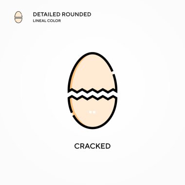 Çatlak vektör simgesi. Modern vektör illüstrasyon kavramları. Düzenlemesi ve kişiselleştirmesi kolay.
