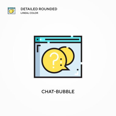 Sohbet baloncuğu vektör simgesi. Modern vektör illüstrasyon kavramları. Düzenlemesi ve kişiselleştirmesi kolay.
