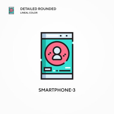Akıllı Telefon-3 vektör simgesi. Modern vektör illüstrasyon kavramları. Düzenlemesi ve kişiselleştirmesi kolay.