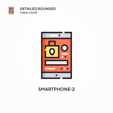 Akıllı Telefon-2 vektör simgesi. Modern vektör illüstrasyon kavramları. Düzenlemesi ve kişiselleştirmesi kolay.