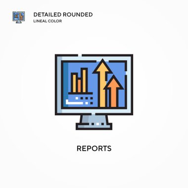 Vektör simgesini bildirir. Modern vektör illüstrasyon kavramları. Düzenlemesi ve kişiselleştirmesi kolay.