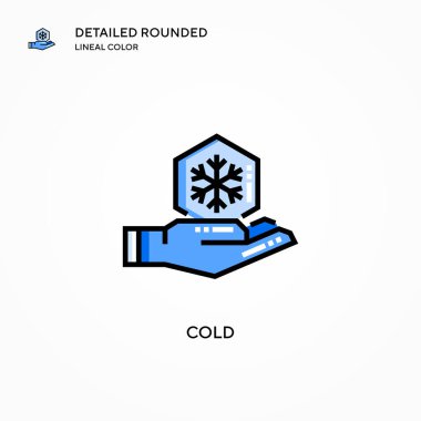 Soğuk vektör simgesi. Modern vektör illüstrasyon kavramları. Düzenlemesi ve kişiselleştirmesi kolay.