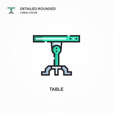 Tablo vektör simgesi. Modern vektör illüstrasyon kavramları. Düzenlemesi ve kişiselleştirmesi kolay.