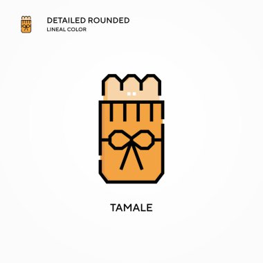 Tamale vektör simgesi. Modern vektör illüstrasyon kavramları. Düzenlemesi ve kişiselleştirmesi kolay.