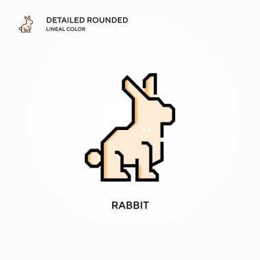 Tavşan vektör simgesi. Modern vektör illüstrasyon kavramları. Düzenlemesi ve kişiselleştirmesi kolay.