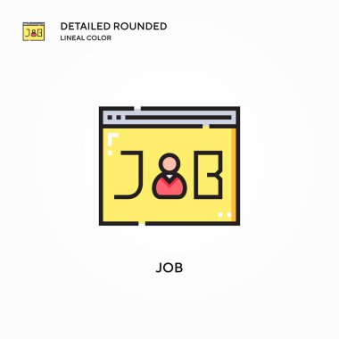 Görev vektör simgesi. Modern vektör illüstrasyon kavramları. Düzenlemesi ve kişiselleştirmesi kolay.