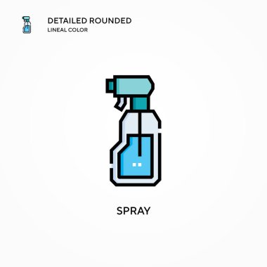 Sprey vektör simgesi. Modern vektör illüstrasyon kavramları. Düzenlemesi ve kişiselleştirmesi kolay.