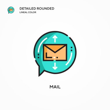 Posta vektör simgesi. Modern vektör illüstrasyon kavramları. Düzenlemesi ve kişiselleştirmesi kolay.