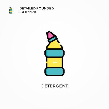 Deterjan vektör simgesi. Modern vektör illüstrasyon kavramları. Düzenlemesi ve kişiselleştirmesi kolay.