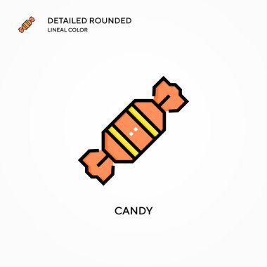 Şeker vektör simgesi. Modern vektör illüstrasyon kavramları. Düzenlemesi ve kişiselleştirmesi kolay.