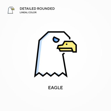 Kartal vektör simgesi. Modern vektör illüstrasyon kavramları. Düzenlemesi ve kişiselleştirmesi kolay.