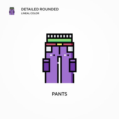 Pantolon vektör simgesi. Modern vektör illüstrasyon kavramları. Düzenlemesi ve kişiselleştirmesi kolay.