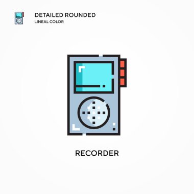 Kayıt vektör simgesi. Modern vektör illüstrasyon kavramları. Düzenlemesi ve kişiselleştirmesi kolay.