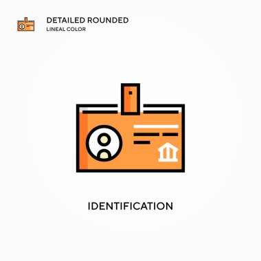 Tanımlama vektör simgesi. Modern vektör illüstrasyon kavramları. Düzenlemesi ve kişiselleştirmesi kolay.