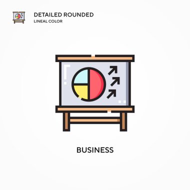 İş vektör simgesi. Modern vektör illüstrasyon kavramları. Düzenlemesi ve kişiselleştirmesi kolay.