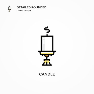 Mum vektör simgesi. Modern vektör illüstrasyon kavramları. Düzenlemesi ve kişiselleştirmesi kolay.