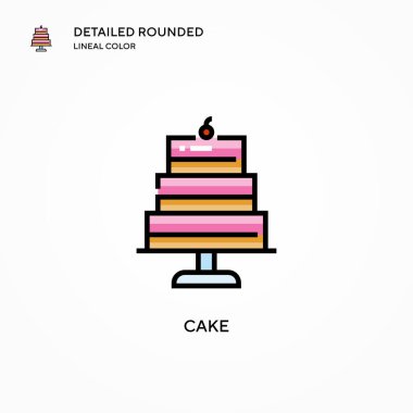 Kek vektör simgesi. Modern vektör illüstrasyon kavramları. Düzenlemesi ve kişiselleştirmesi kolay.