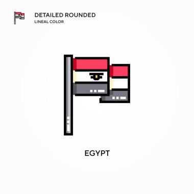 Mısır vektör simgesi. Modern vektör illüstrasyon kavramları. Düzenlemesi ve kişiselleştirmesi kolay.