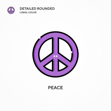 Barış vektör simgesi. Modern vektör illüstrasyon kavramları. Düzenlemesi ve kişiselleştirmesi kolay.