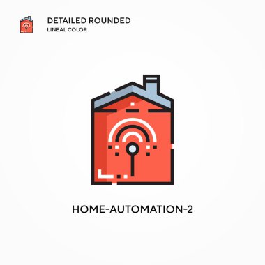 Ev otomasyon-2 vektör simgesi. Modern vektör illüstrasyon kavramları. Düzenlemesi ve kişiselleştirmesi kolay.