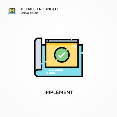 Vektör simgesini uygula. Modern vektör illüstrasyon kavramları. Düzenlemesi ve kişiselleştirmesi kolay.