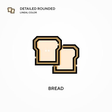 Ekmek vektör simgesi. Modern vektör illüstrasyon kavramları. Düzenlemesi ve kişiselleştirmesi kolay.