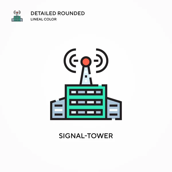 Icona Vettore Della Torre Segnalazione Concetti Moderni Illustrazione Vettoriale Facile — Vettoriale Stock