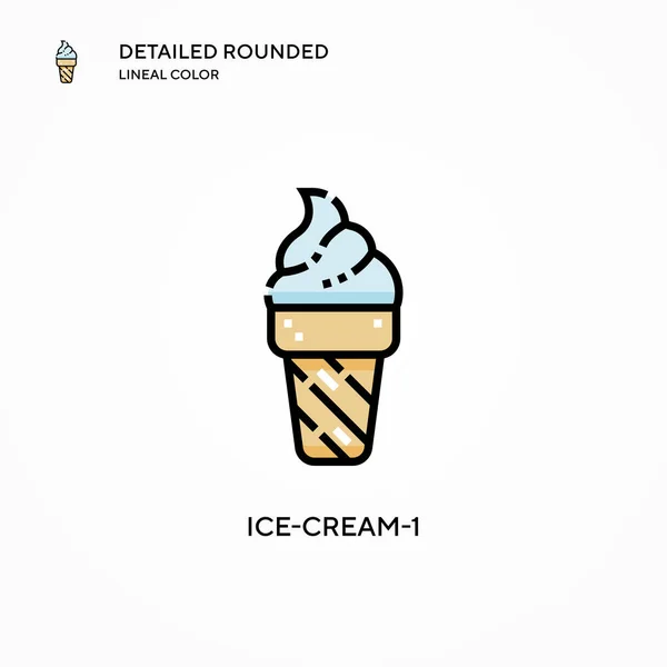 Helado Icono Vector Conceptos Modernos Ilustración Vectorial Fácil Editar Personalizar — Vector de stock