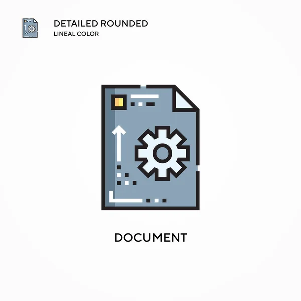 ドキュメントベクトルアイコン 現代のベクトル図の概念 編集とカスタマイズが簡単 — ストックベクタ