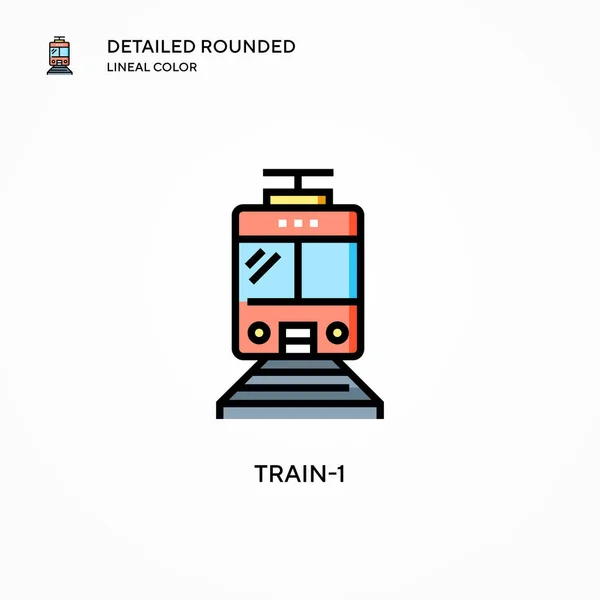 Tren Icono Vector Conceptos Modernos Ilustración Vectorial Fácil Editar Personalizar — Vector de stock