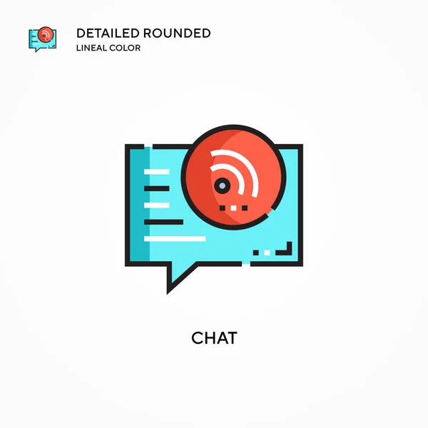 Chat Vector Icon Modern Vector Illustration Concepts Easy Edit Customize — Stock Vector