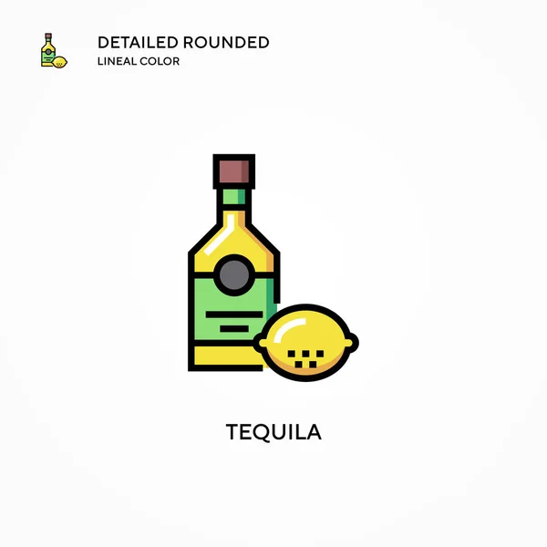 Icono Vector Tequila Conceptos Modernos Ilustración Vectorial Fácil Editar Personalizar — Archivo Imágenes Vectoriales