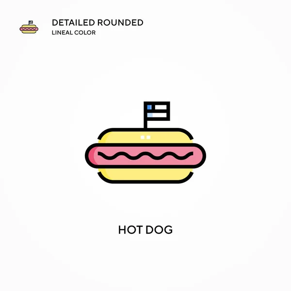 Icona Vettoriale Degli Hot Dog Concetti Moderni Illustrazione Vettoriale Facile — Vettoriale Stock