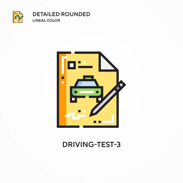 Ikona Wektora Jazdy Test Nowoczesne Koncepcje Ilustracji Wektorowej Łatwy Edycji — Wektor stockowy