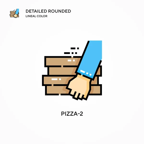 Icono Vector Pizza Conceptos Modernos Ilustración Vectorial Fácil Editar Personalizar — Archivo Imágenes Vectoriales