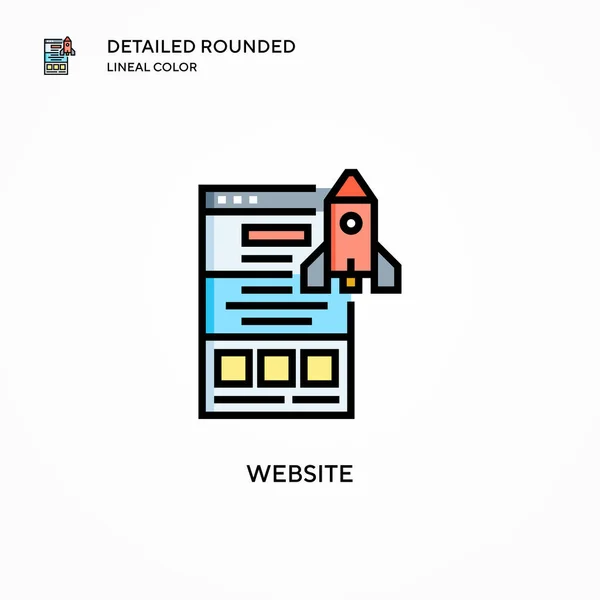 ウェブサイトのベクトルアイコン 現代のベクトル図の概念 編集とカスタマイズが簡単 — ストックベクタ