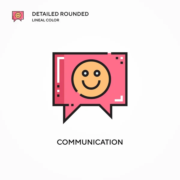 Communication Vector Icon Modern Vector Illustration Concepts Easy Edit Customize — Stock Vector