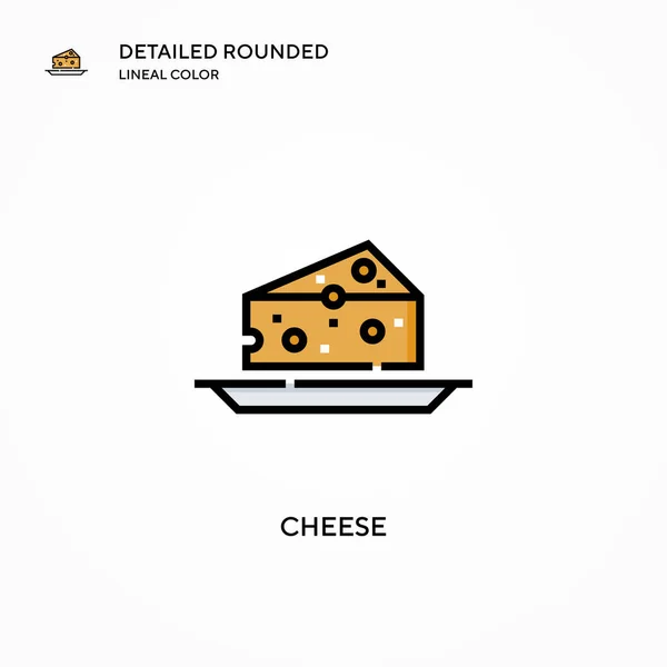 Cheese Vector Icon Modern Vector Illustration Concepts Easy Edit Customize — Stock Vector