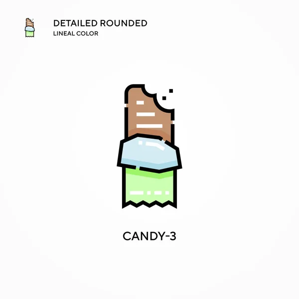 Candy 3矢量图标现代矢量图解概念 容易编辑和定制 — 图库矢量图片