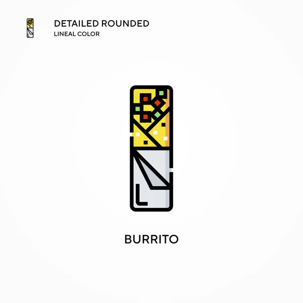 Burrito Icono Vector Conceptos Modernos Ilustración Vectorial Fácil Editar Personalizar — Archivo Imágenes Vectoriales