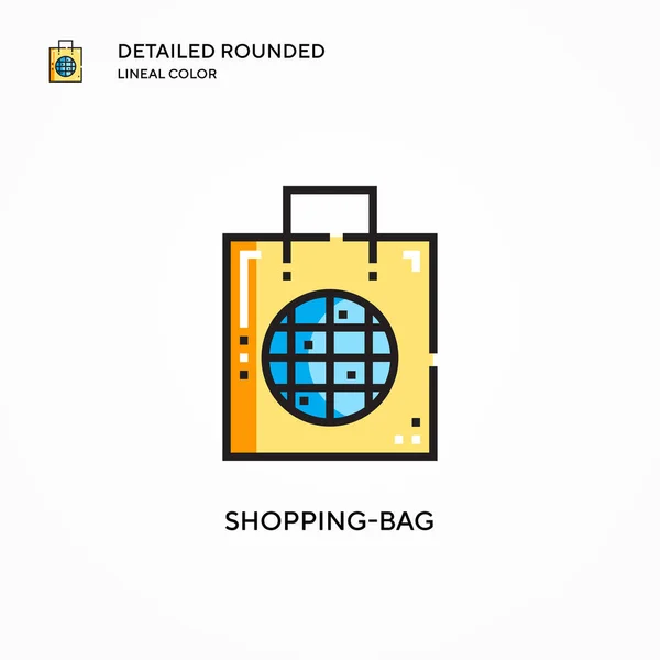 Icono Vector Bolsa Compras Conceptos Modernos Ilustración Vectorial Fácil Editar — Vector de stock