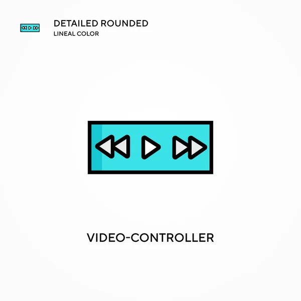 Icono Vector Controlador Vídeo Conceptos Modernos Ilustración Vectorial Fácil Editar — Archivo Imágenes Vectoriales