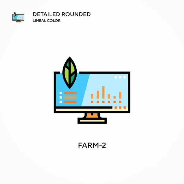 Farm Icono Vector Conceptos Modernos Ilustración Vectorial Fácil Editar Personalizar — Archivo Imágenes Vectoriales