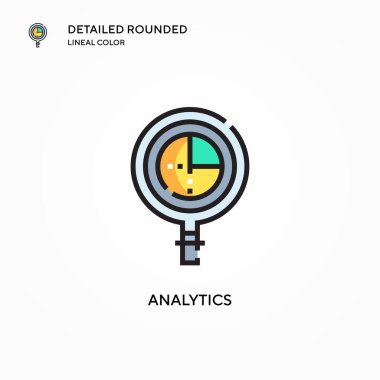 Analitik vektör simgesi. Modern vektör illüstrasyon kavramları. Düzenlemesi ve kişiselleştirmesi kolay.
