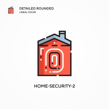Ev güvenliği-2 vektör simgesi. Modern vektör illüstrasyon kavramları. Düzenlemesi ve kişiselleştirmesi kolay.