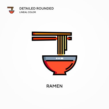 Ramen vektör simgesi. Modern vektör illüstrasyon kavramları. Düzenlemesi ve kişiselleştirmesi kolay.