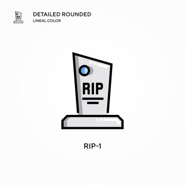 Rip-1 vektör simgesi. Modern vektör illüstrasyon kavramları. Düzenlemesi ve kişiselleştirmesi kolay.